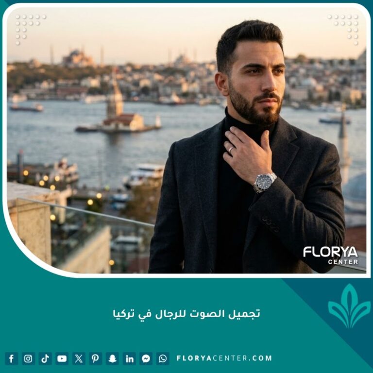 شاب عربي واثق بمظهر رجولي بعد عملية تجميل الصوت للرجال في تركيا في إسطنبول.