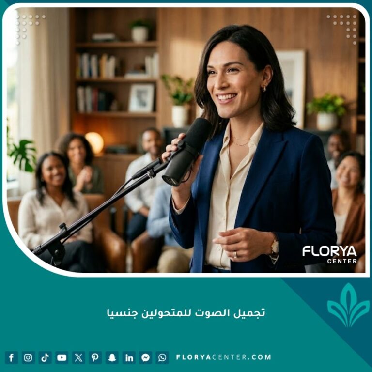 صورة تعبيرية تجسد الثقة والتمكين بعد نجاح عملية تجميل الصوت للمتحولين جنسياً في مركز طبي متطور.