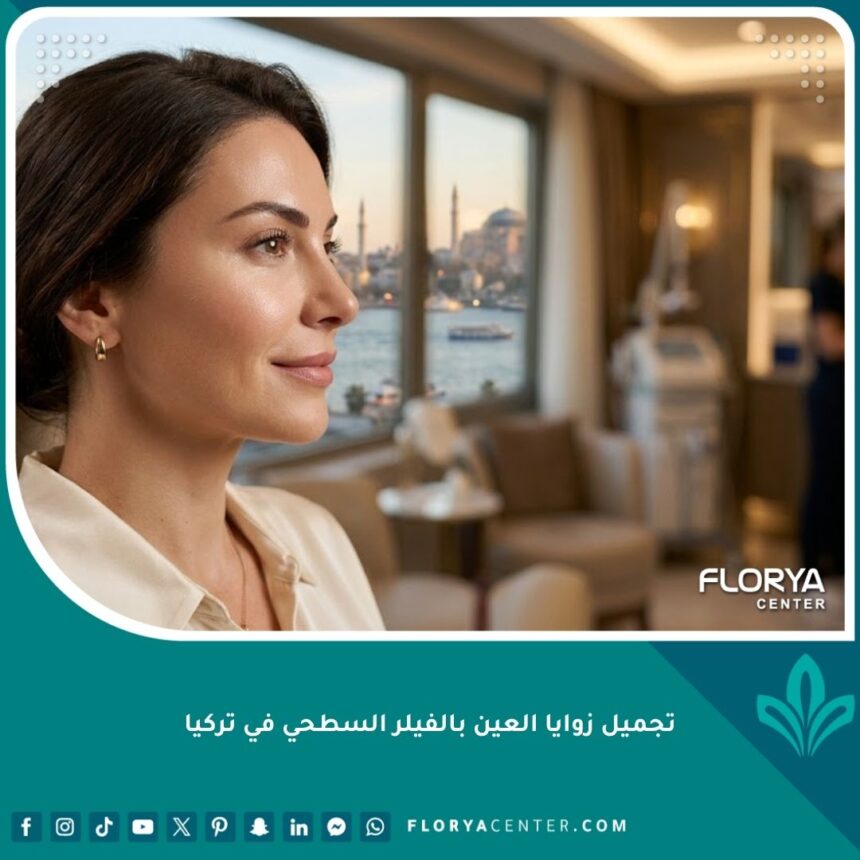 فوتوشوب قبل وبعد تجميل زوايا العين بالفيلر في تركيا للنضرة