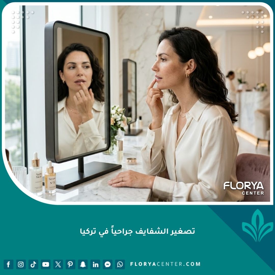 مريضة تتمتع بشفاه طبيعية ومتناسقة بعد نجاح عملية تصغير الشفايف جراحياً في تركيا.