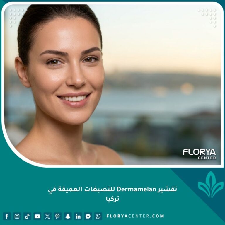 صورة مميزة لامرأة بشرتها مشرقة وخالية من التصبغات بعد علاج ديرماميلان في تركيا.