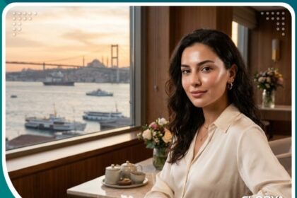 صورة رئيسية تظهر امرأة ذات بشرة متوهجة وصفية تمامًا بعد إجراء تقشير الفي كيو الشامل (VQ Peel)، تبرز النتائج النهائية للتفتيح وشد البشرة.