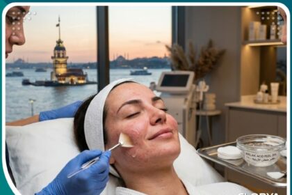 تقشير حمض الأزيليك للاحمرار في تركيا، تجربة مريحة في عيادة تجميل بإسطنبول.