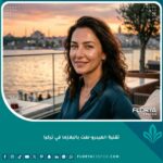 سيدة تبتسم ببشرة مشدودة ومشرقة بعد إجراء تقنية الهيدرو-لفت بالبلازما في إسطنبول بتركيا