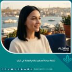 صورة سينمائية لامرأة ذات ملامح وجه ناعمة ومتناغمة بعد جراحة تصغير عظام الوجنة في تركيا، تبرز النتيجة النهائية الطبيعية.