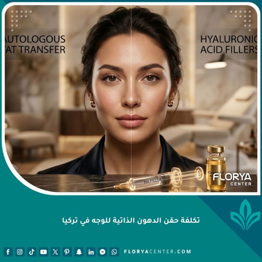 مقارنة بين نتائج حقن الدهون الذاتية للوجه والفيلر المؤقت، تُظهر الفرق في النضارة والحجم الطبيعي في إحدى عيادات التجميل الفاخرة في تركيا.