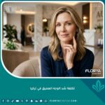 صورة لامرأة أنيقة تبرز نتائج عملية شد الوجه العميق في تركيا وتحديد خط الفك والرقبة.
