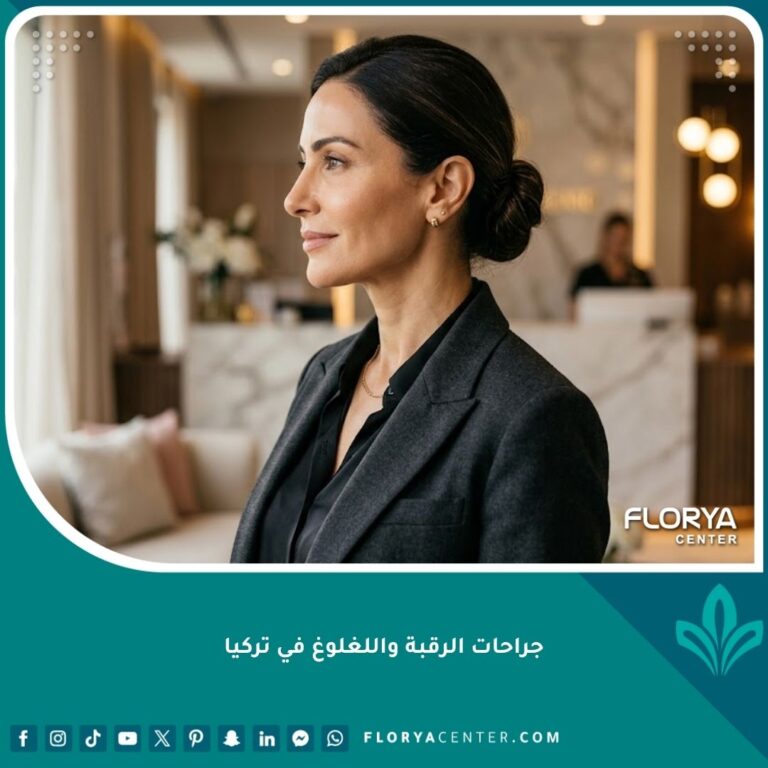 نتائج عملية شد الرقبة وإزالة اللغلوغ في تركيا للحصول على ذقن محدد ومشدود.