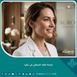 صورة مقربة تظهر تناسق الوجه والبروفايل الجانبي المثالي بعد جراحة الفك السفلي في تركيا.