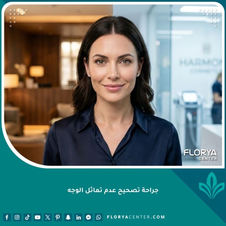 صورة عالية الجودة تبرز جماليات وتناسق الوجه بعد إجراء جراحة تصحيح عدم تماثل الوجه.