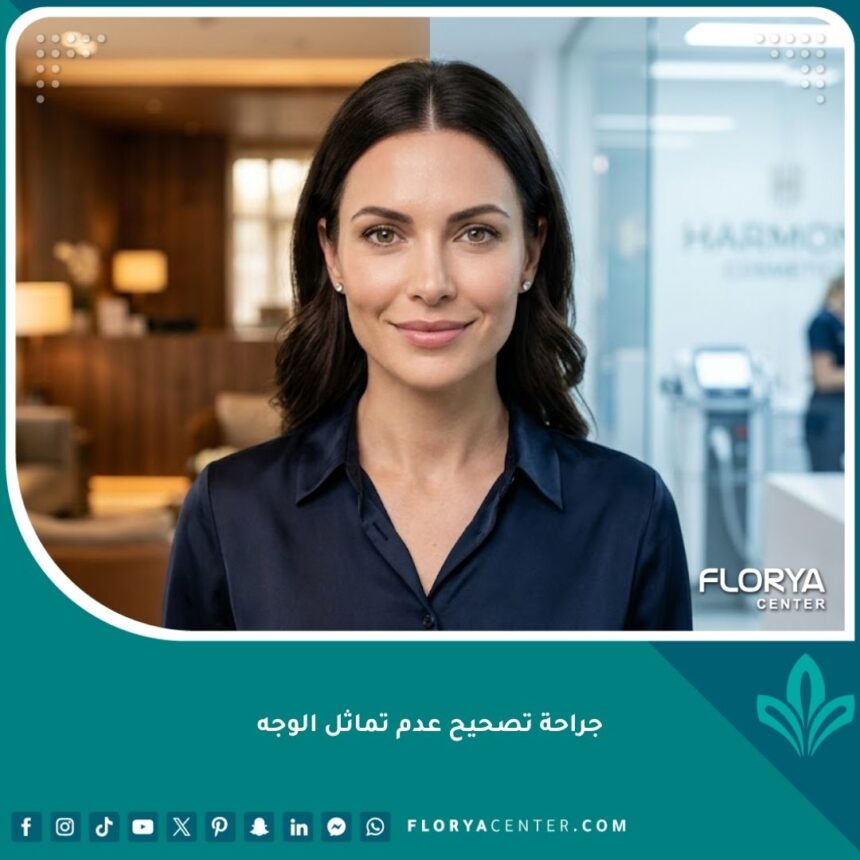 جراحة تصحيح عدم تماثل الوجه 1 صورة عالية الجودة تبرز جماليات وتناسق الوجه بعد إجراء جراحة تصحيح عدم تماثل الوجه.