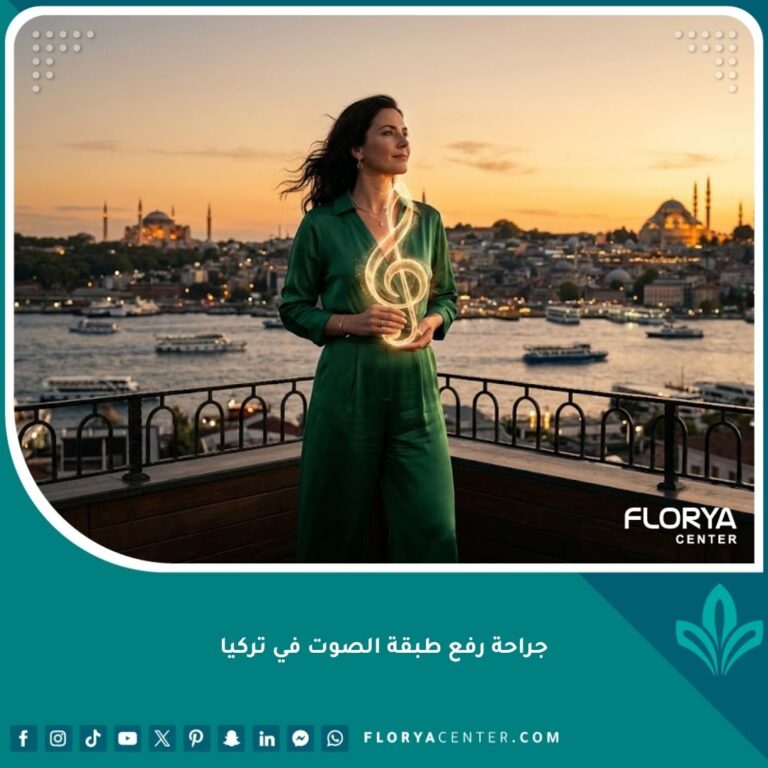 امرأة واثقة في اسطنبول ترمز لنجاح جراحة رفع طبقة الصوت وتنعيمه في تركيا.