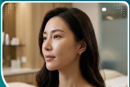 صورة مقربة لامرأة ذات ملامح جذابة تبرز جمال ونعومة الفك بعد جراحة نحت الوجه V-Line في تركيا.