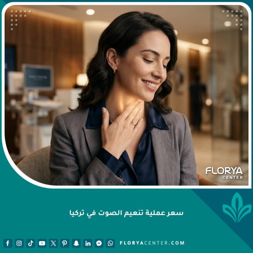 سعر عملية تنعيم الصوت في تركيا ورفع طبقة الصوت في مشفى تجميلي حديث.