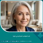 صورة مقربة تظهر نتائج عملية شد الحواجب المباشر الناجحة لامرأة متقدمة في السن، تعكس شباب الوجه والتخلص من الترهل الشديد.