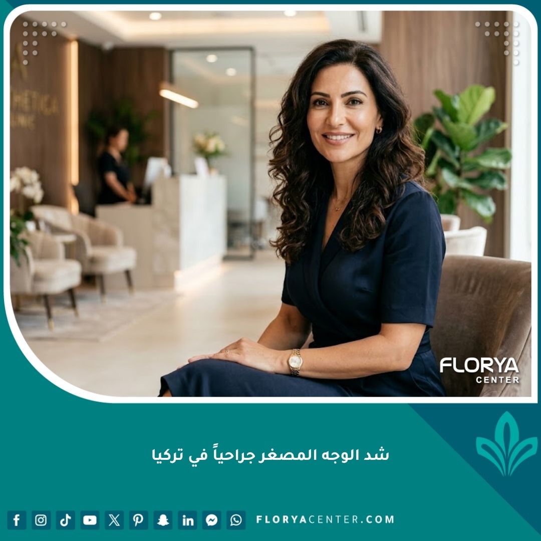 نتائج طبيعية ومبهرة لامرأة بعد خضوعها لعملية شد الوجه المصغر جراحياً في تركيا لإعادة تحديد خط الفك.