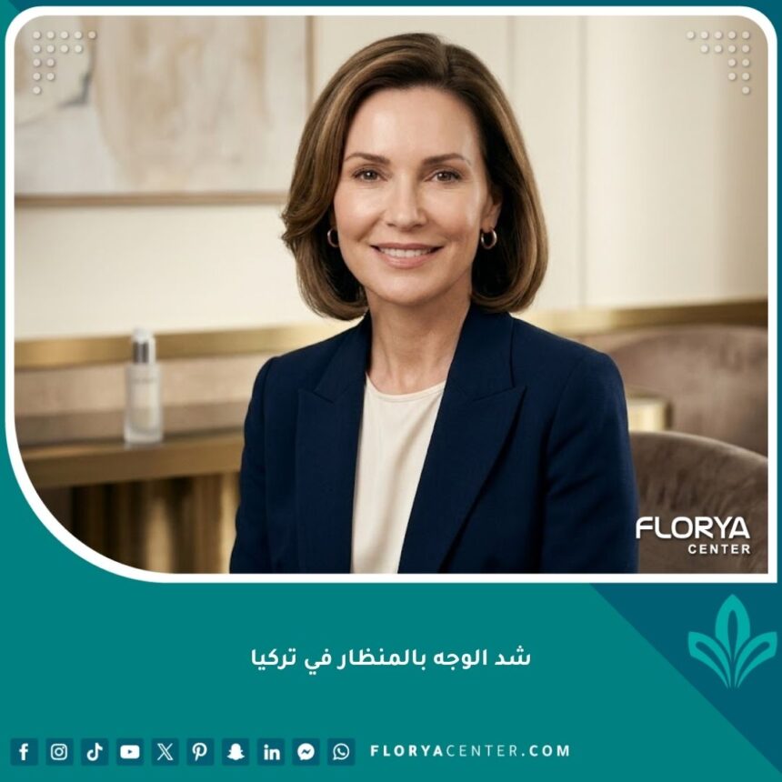 نتائج عملية شد الوجه بالمنظار في تركيا لامرأة تظهر ببشرة مشدودة وأكثر شباباً وحيوية وبمظهر طبيعي.