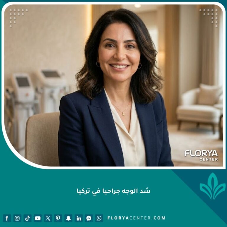 نتيجة عملية شد الوجه جراحيا في تركيا لامرأة تظهر بملامح مشدودة وشابة تدوم طويلاً.
