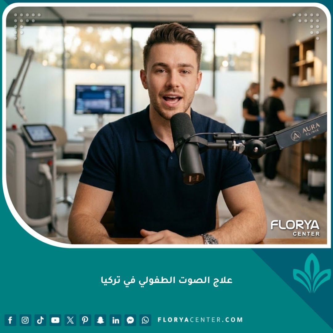 شاب يتحدث بثقة بعد نجاح علاج الصوت الطفولي في تركيا وتعميق نبرة الصوت.