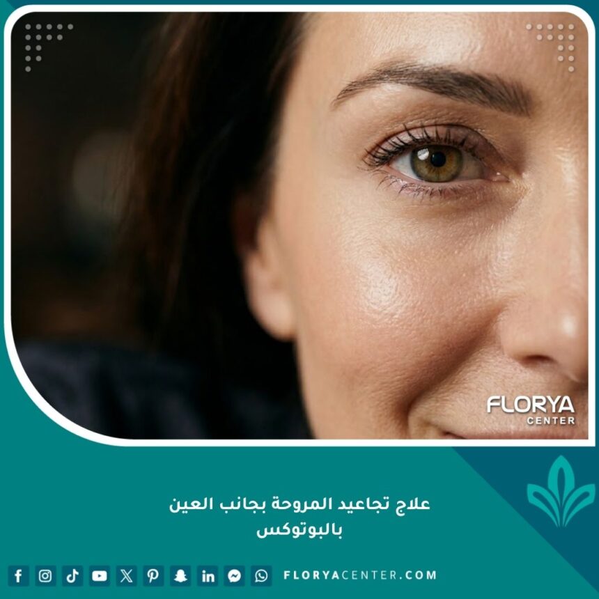 صورة احترافية تظهر نتيجة علاج تجاعيد المروحة بجانب العين بالبوتوكس بشرة ناعمة ومشدودة.