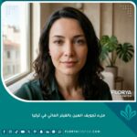 مخطط طبي يوضح تشريح تجويف العين ومنطقة حقن الفيلر المائي الخفيف لعلاج غؤور العين.