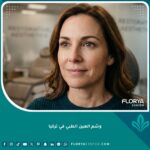 لقطة مقربة تظهر تماثلاً طبيعياً للعيون بعد إجراء وشم العين الطبي في تركيا لإخفاء عتامة القرنية.