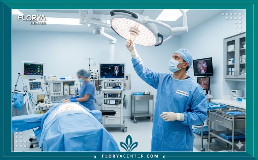 تصغير شحمة الأذن الكبيرة جراحياً 4 غرفة عمليات حديثة ومجهزة بالكامل لإجراء جراحة تجميل وتصغير شحمة الأذن.