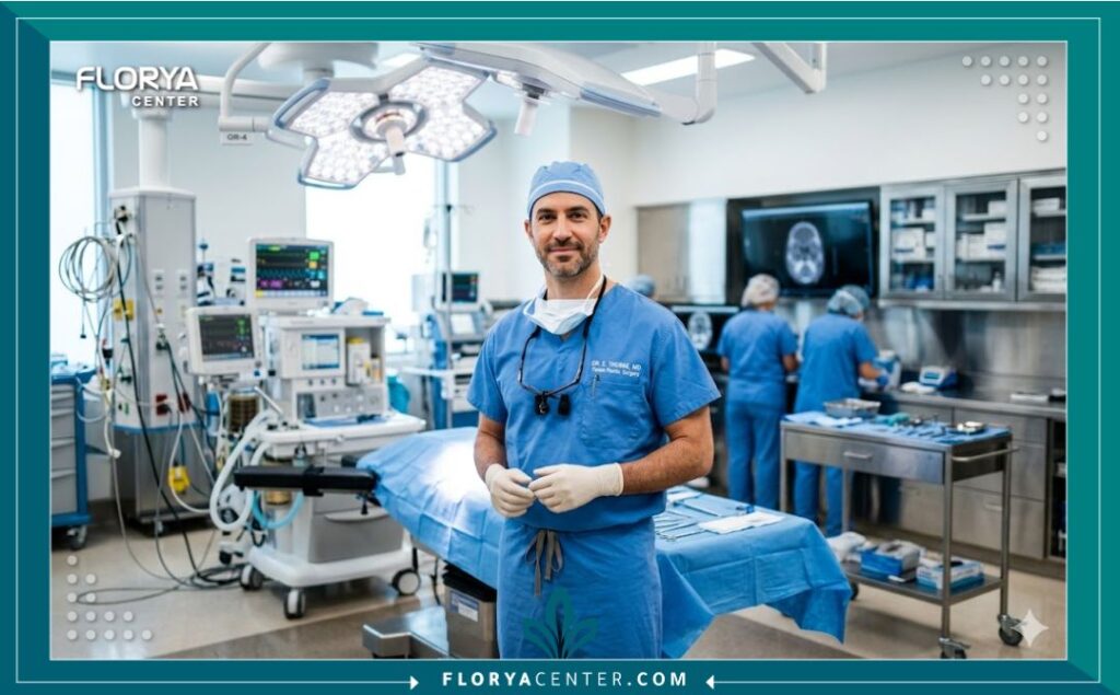 تعديل الصمام الأنفي الخارجي جراحياً 4 طبيب جراح متخصص داخل غرفة عمليات حديثة ومجهزة بأحدث التقنيات لإجراء جراحة تعديل الصمام الأنفي.