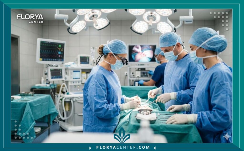 غرفة عمليات مجهزة بأحدث التقنيات لإجراء جراحات التجميل الدقيقة بتقنية الشق الجراحي المخفي في بيئة معقمة وآمنة.