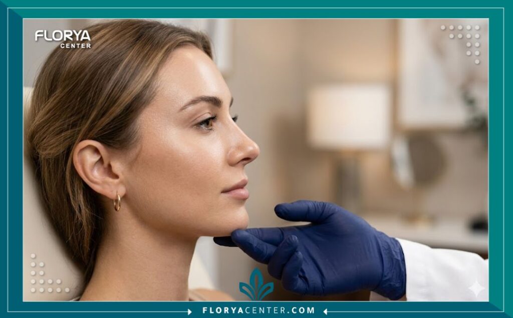 مظهر الأنف بعد حقن الفيلر لتصحيح الانحناء وتجميل الوجه بتكلفة بسيطة.