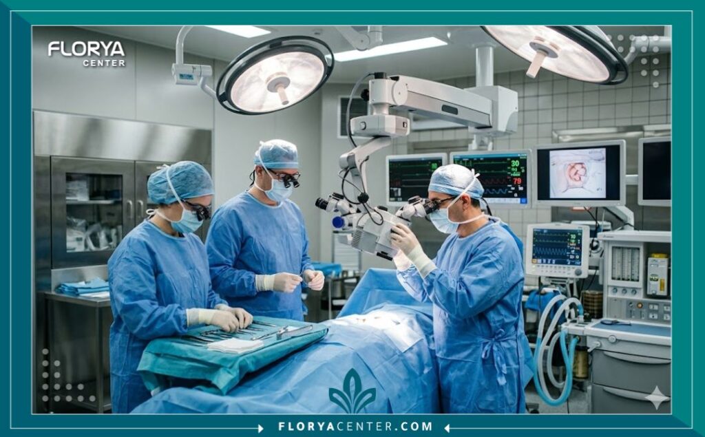 جراحة الأذن الصغيرة في تركيا 4 غرفة عمليات مجهزة بأحدث التقنيات الطبية لإجراء جراحات بناء الأذن وعلاج المايكروتيا في إسطنبول.