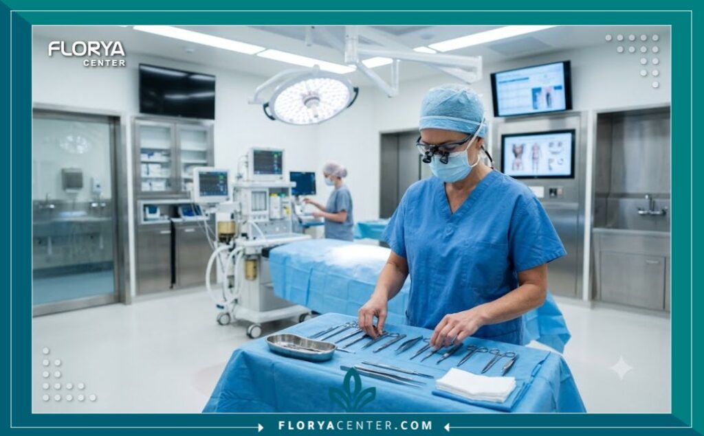 مستشفى جراحة تجميلية مجهزة بأحدث التقنيات الطبية لإجراء جراحة تصحيح ارتخاء الجفن العلوي بأمان تام.