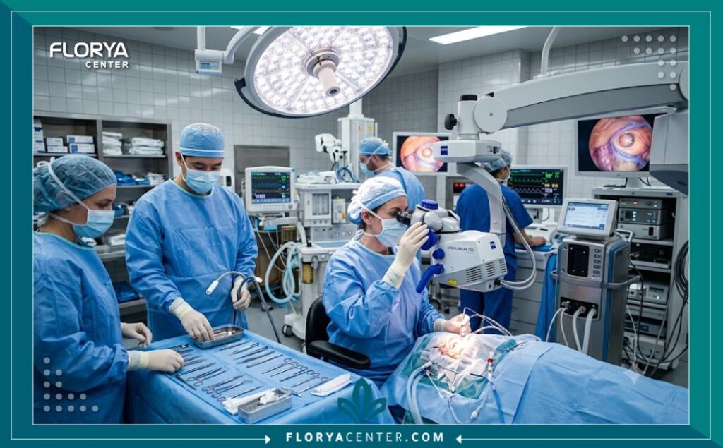 جراحة تصحيح انكماش الجفن 4 غرفة عمليات حديثة ومجهزة بأحدث التقنيات الطبية لإجراء جراحات تجميل وعلاج الجفون.