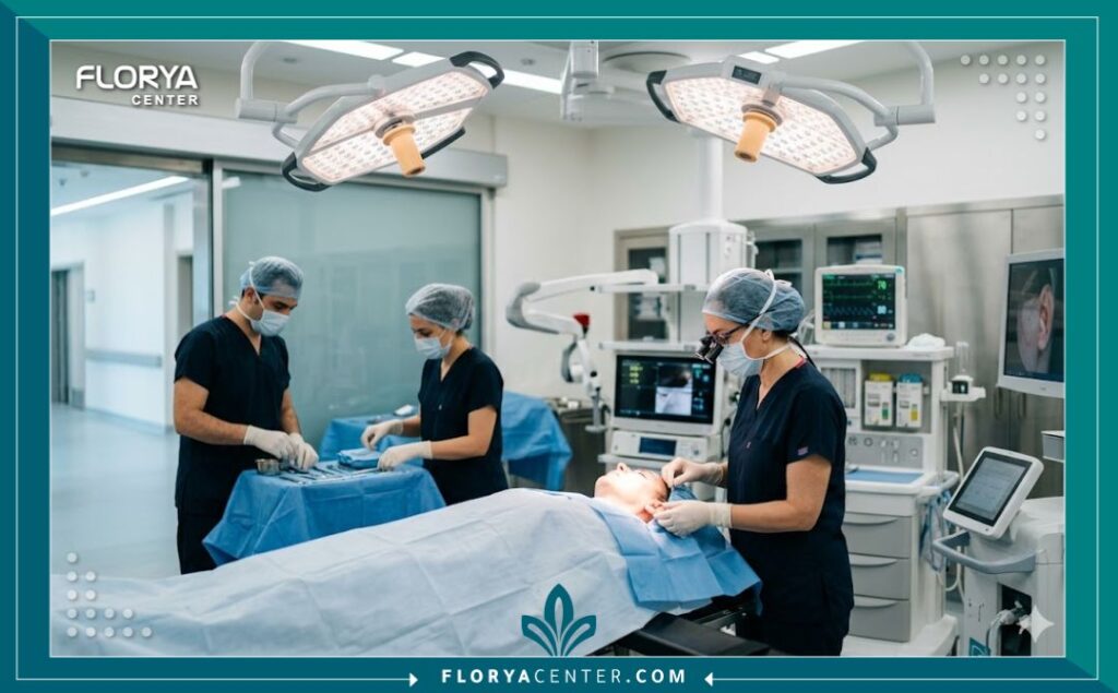 غرفة عمليات حديثة ومجهزة بالكامل في أفضل مستشفيات التجميل في تركيا