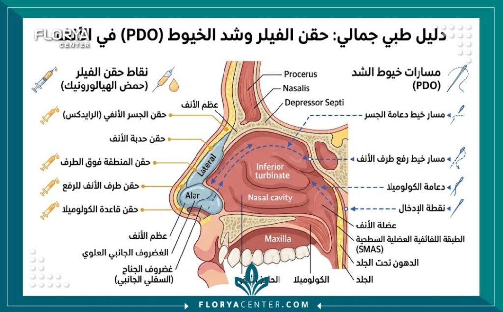 ما هي بدائل جراحة الأنف؟ 1 - ما هي بدائل جراحة الأنف؟ هل تخشى المشرط وتبحث عن ما هي بدائل جراحة الأنف؟ (Non-Surgical Rhinoplasty Alternatives) لتعديل ملامحك؟ علمياً، تتيح الإجراءات غير التداخلية تحسينات فورية وآمنة. يمثل مركز فلوريا المعيار الذهبي لتطبيق هذه التقنيات الطبية المتقدمة بدقة.