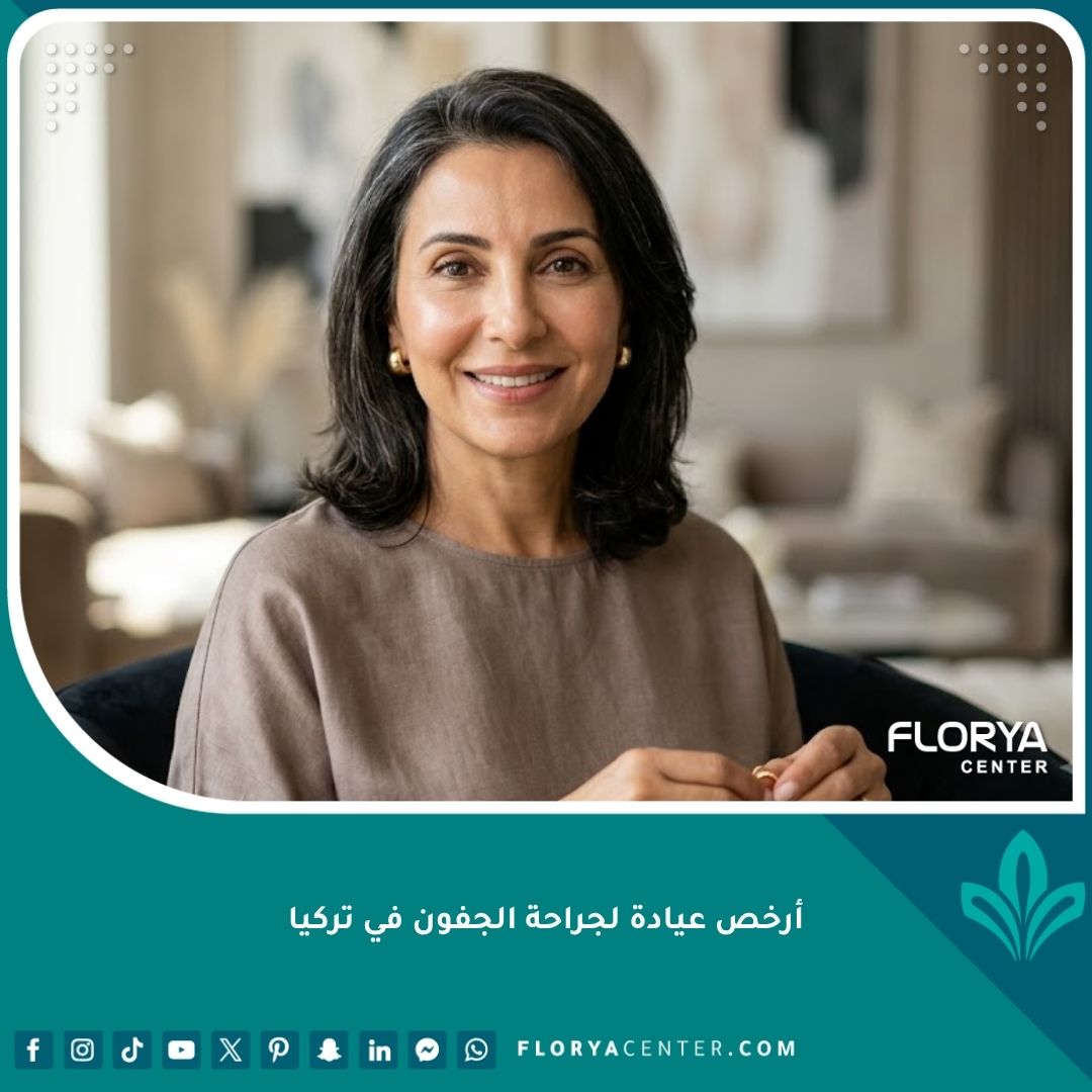 صورة مميزة لامرأة عربية سعيدة بعد جراحة الجفون في تركيا، تظهر عيوناً مشدودة ومشرقة بفضل أفضل عيادة عيون بأسعار معقولة.