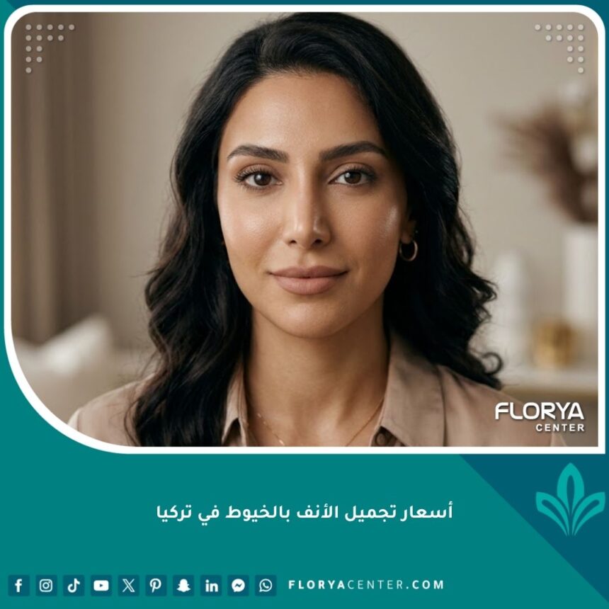 نتيجة تجميل الأنف بالخيوط في تركيا لامرأة بملامح طبيعية وجذابة.