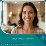 امرأة بملامح جذابة بعد نجاح عملية تجميل الأنف في تركيا تبتسم بثقة.