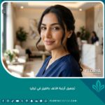 امرأة ذات بشرة نضرة وأنف متناسق بعد إجراء تجميل أرنبة الأنف بالليزر في تركيا، تمثل النتيجة التجميلية المثالية.