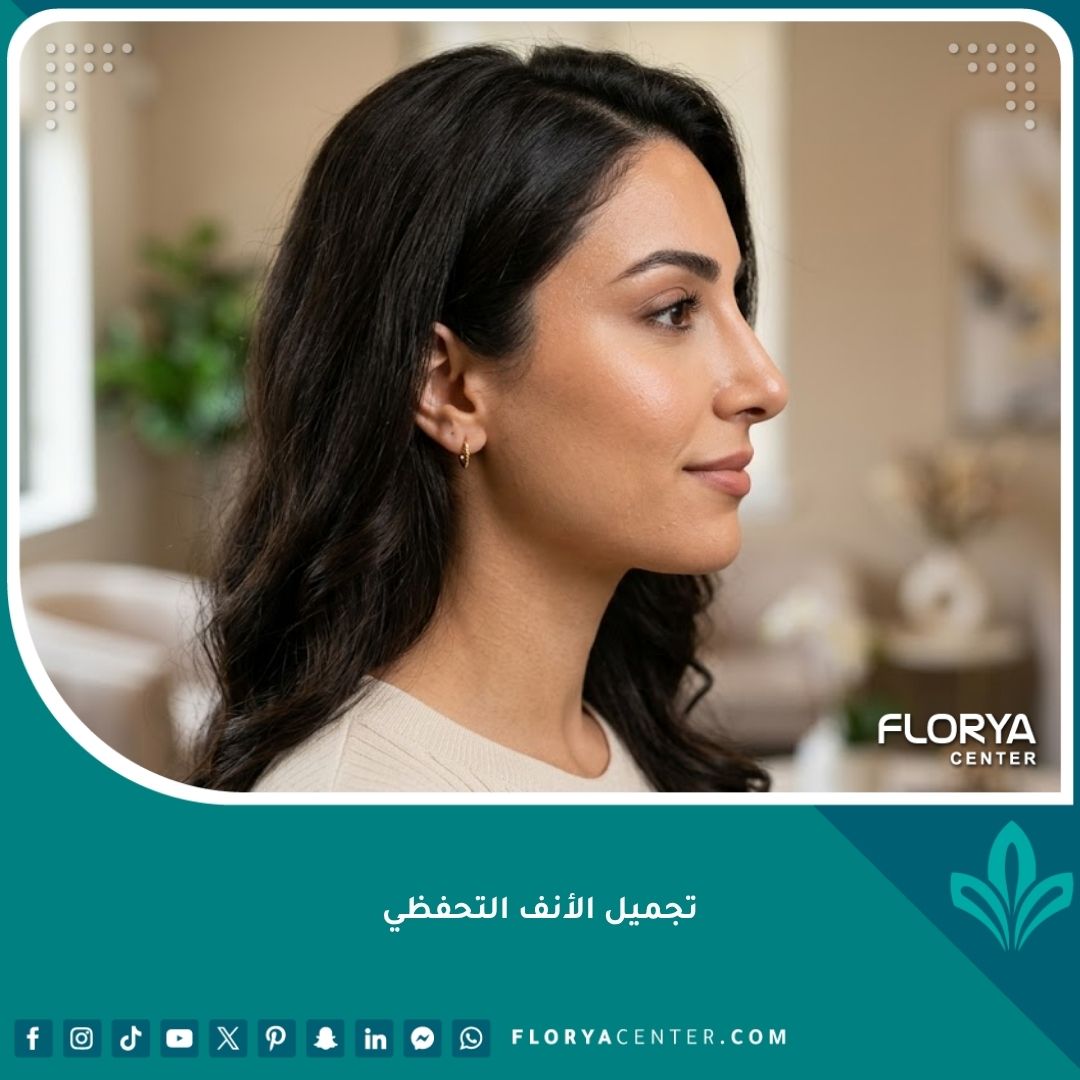 نتائج عملية تجميل الأنف التحفظي للحصول على مظهر طبيعي وجذاب مع الحفاظ على جسر الأنف.