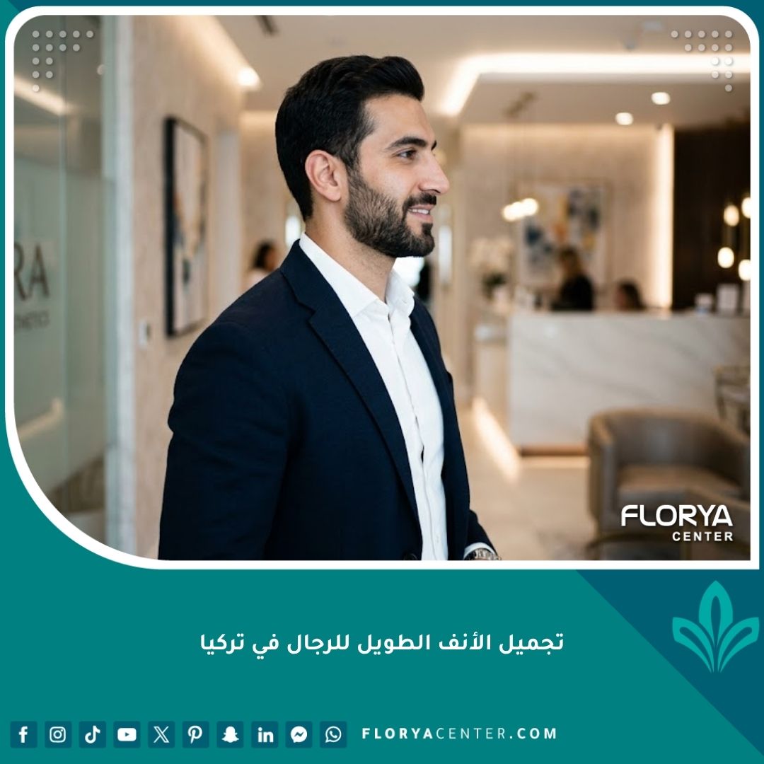 صورة جانبية لرجل ذو أنف متناسق ومظهر ذكوري جذاب، تمثل نتائج عملية تجميل الأنف الطويل للرجال في تركيا.