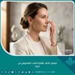 صورة لامرأة تتمتع بأنف متناسق ومثالي ومرفوع بعد إجراء عملية تجميل الأنف بتقنية الشد الغضروفي في تركيا.