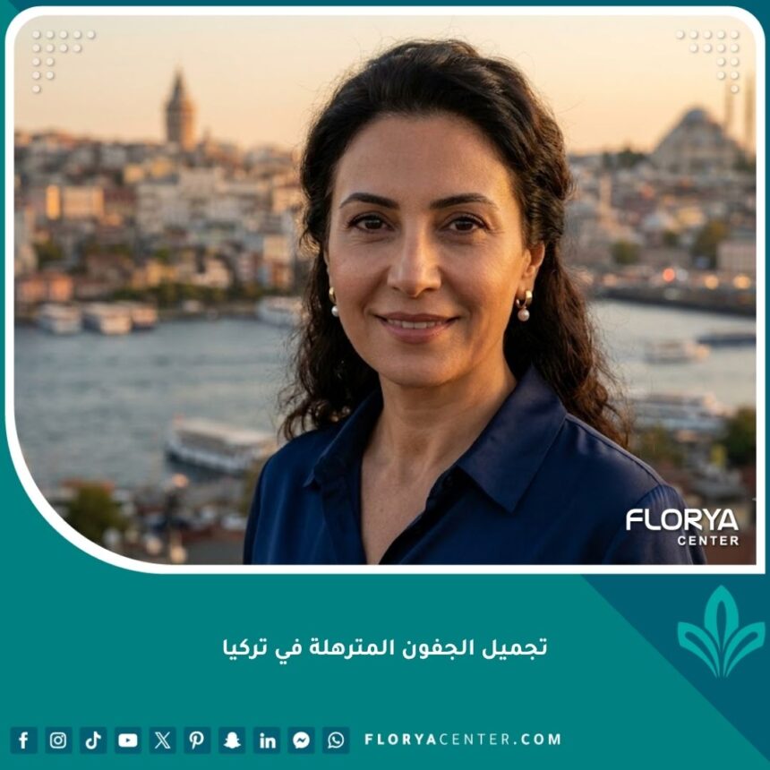 نتيجة ناجحة لعملية شد وتجميل الجفون المترهلة في اسطنبول بتركيا لمريضة عربية