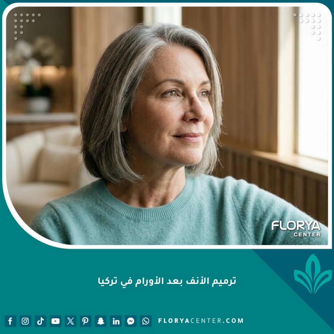 مريض يتمتع بالثقة بعد نجاح عملية ترميم الأنف بعد الأورام في تركيا، صورة تعكس جودة التعافي والجراحة التجميلية الدقيقة.