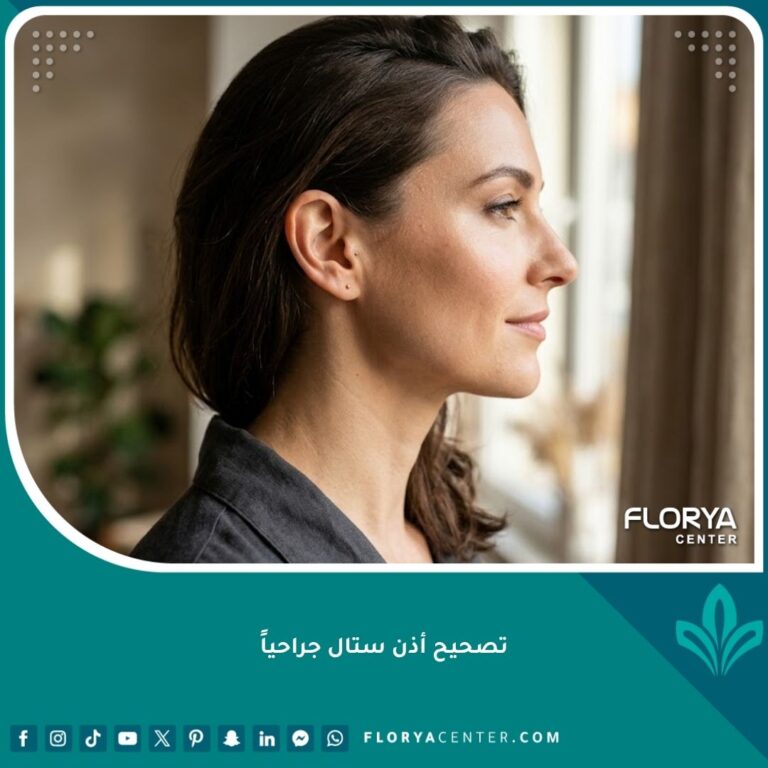 صورة واقعية تبرز نتائج تصحيح أذن ستال جراحياً بنجاح، وتظهر المظهر الطبيعي والجذاب للأذن بعد التخلص من شكل أذن الجنيات.