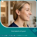صورة مقربة تظهر نتائج عملية تصحيح الأذن المنطوية جراحياً بمظهر طبيعي وجذاب للمريض.