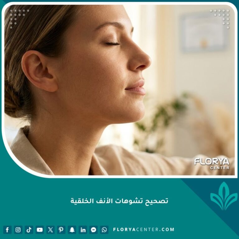 صورة واقعية تبرز جمال وتناسق الوجه وتنفس مريح بعد عملية تصحيح تشوهات الأنف الخلقية.