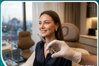 حقنة فيلر الأنف داخل عيادة تجميل في تركيا لتعديل مظهر الأنف بدون جراحة.
