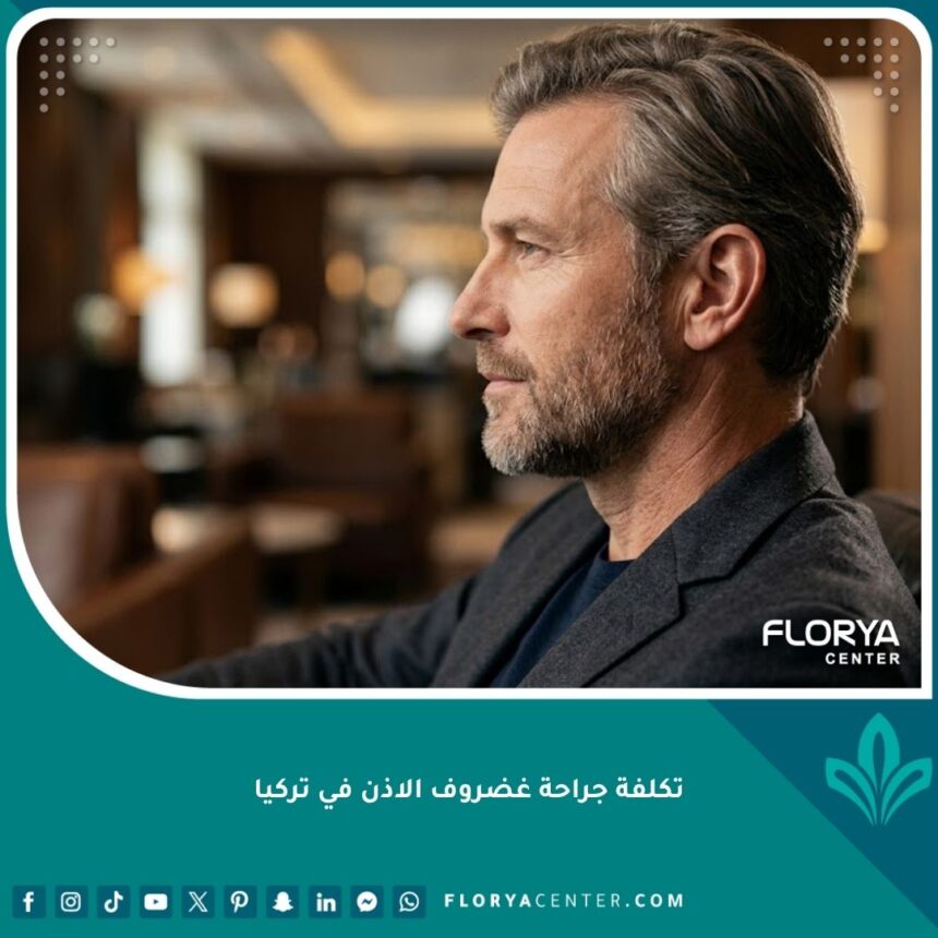 مريض سعيد بنتائج عملية تجميل غضروف الأذن في تركيا يوضح المظهر الطبيعي للأذن بعد الجراحة.