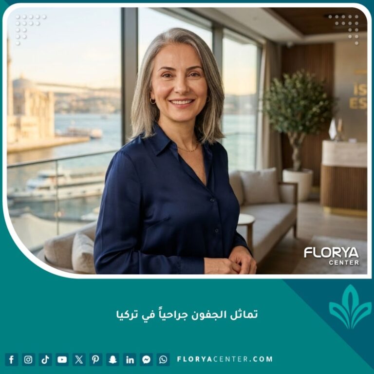 تماثل الجفون جراحياً في تركيا - سيدة مبتسمة ذات عيون متماثلة تماماً بعد جراحة تجميل الجفن الناجحة في اسطنبول.